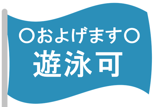 遊泳可　およげます